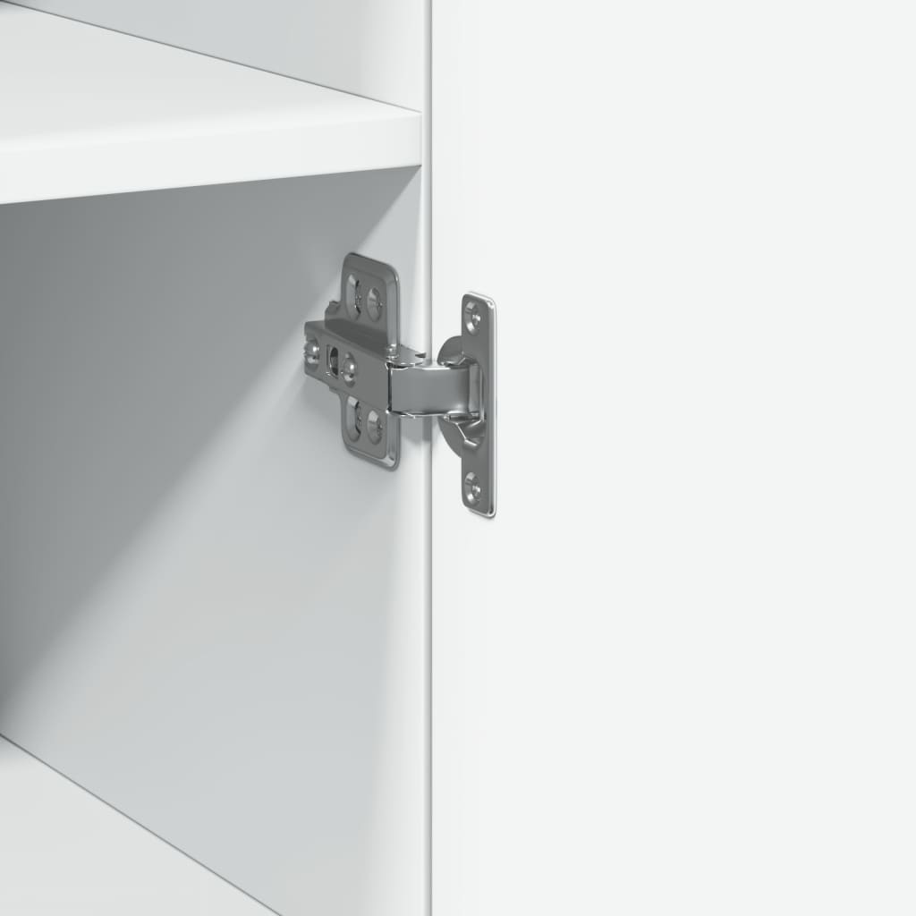 Highboard White 45x42.5x185 cm Engineered Wood